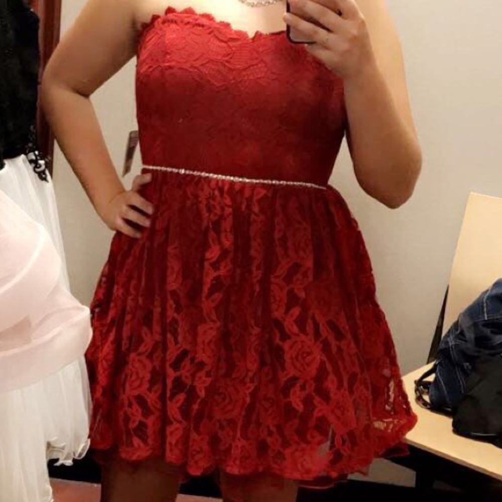 Red formal dress